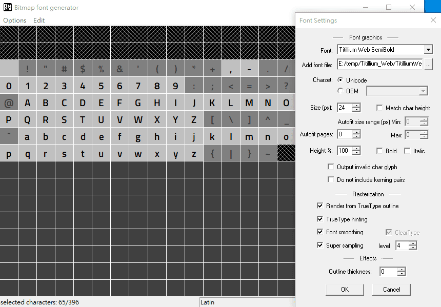 BMFont screenshot